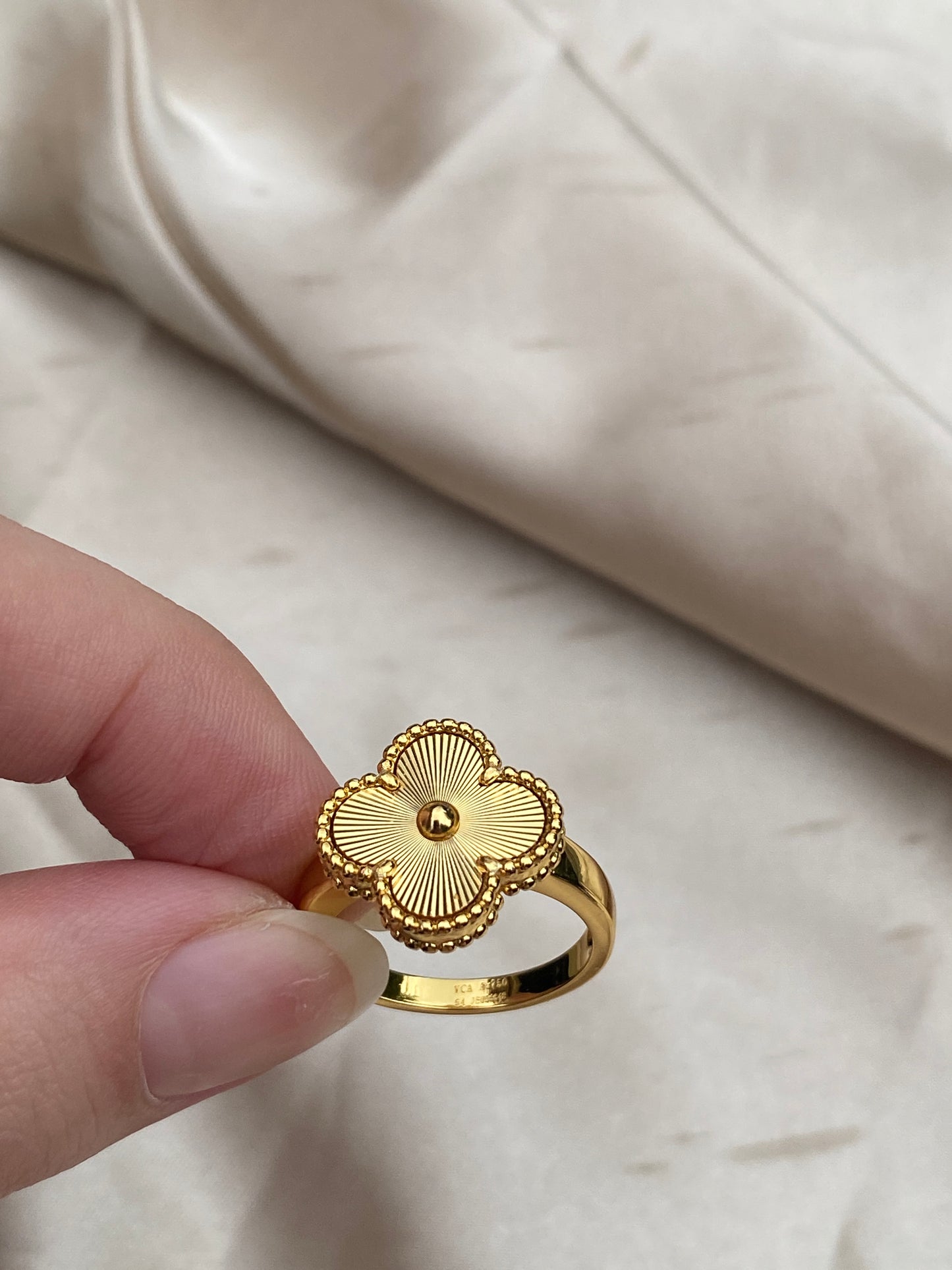 Ella Clover Rings,18k Gold Plated