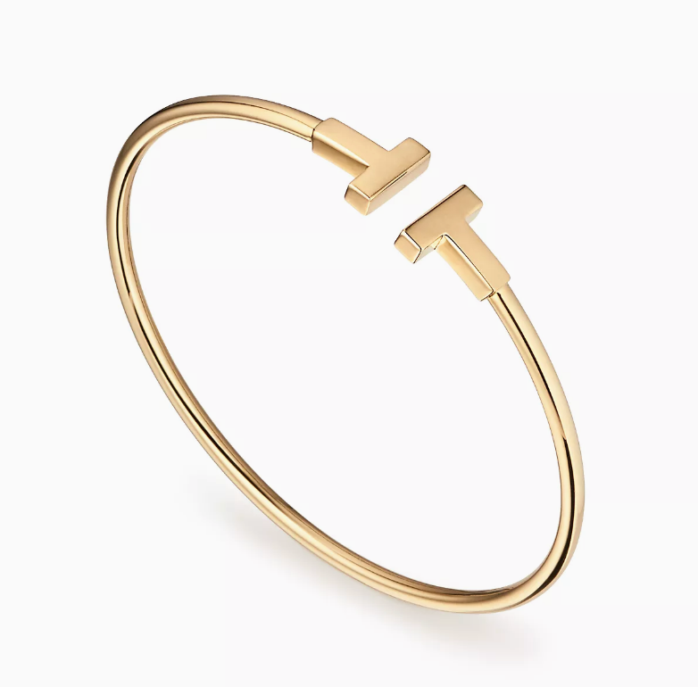 Ella T Bangle,18k Yellow Gold Plated