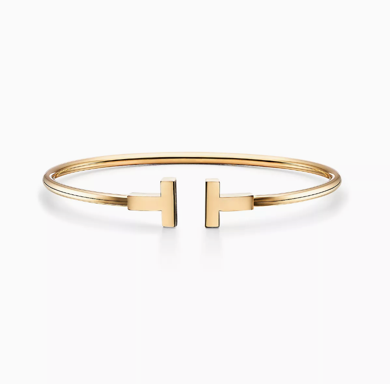 Ella T Bangle,18k Yellow Gold Plated