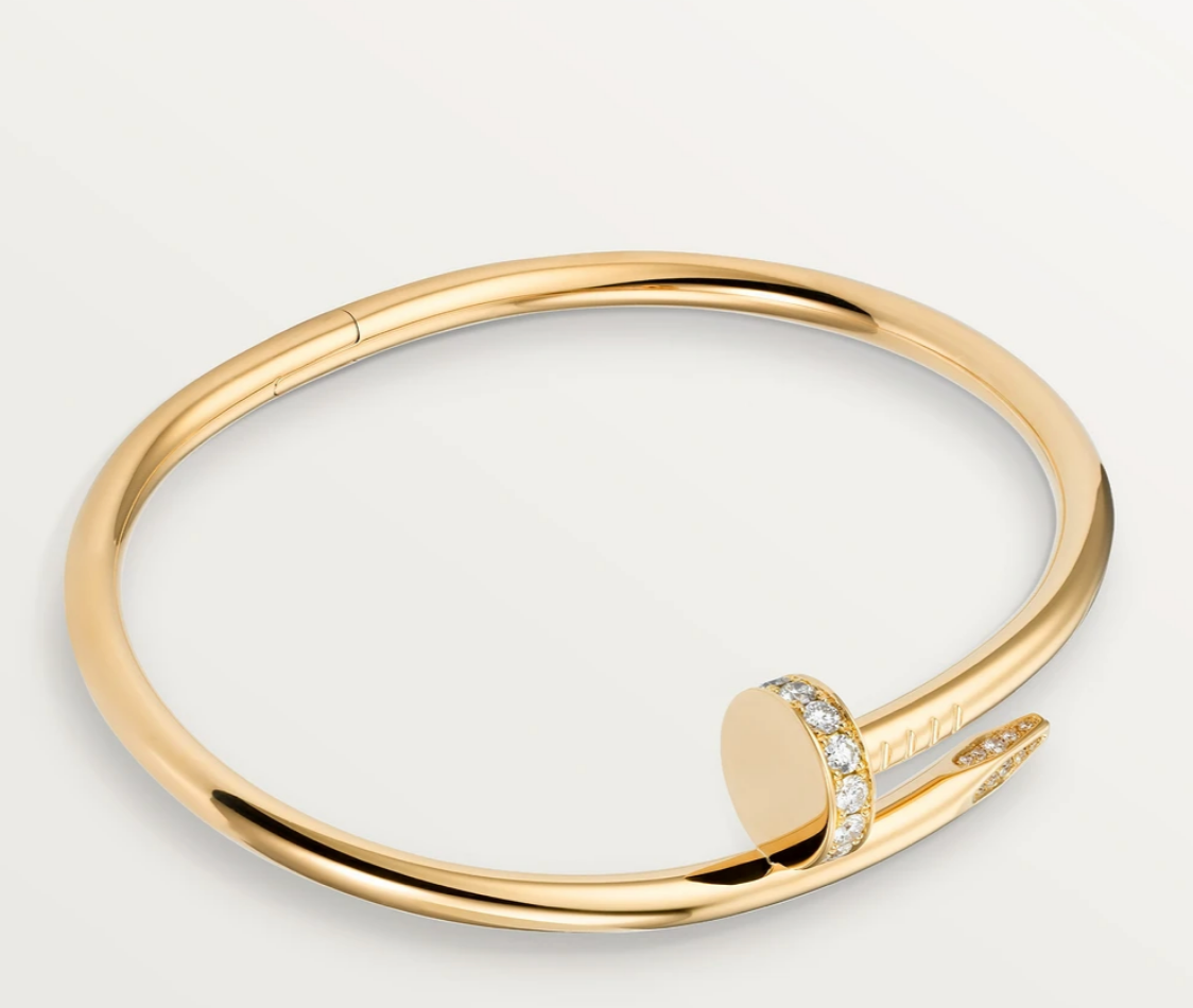 Ella Nail Bracelet, 18k Gold plated with zircons